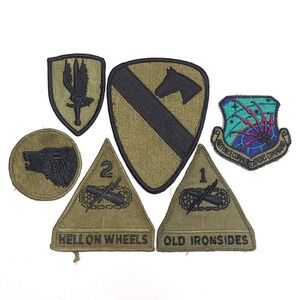 Lot Of 6‎ Military Embroidered Patch Cavalry Airforce Army Brigade Patches